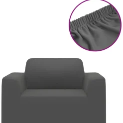 vidaXL Bankhoes stretch polyester jersey antraciet