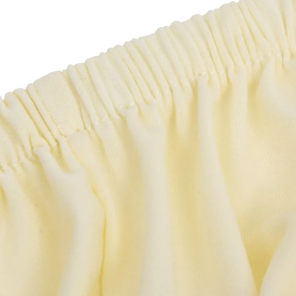 vidaXL Bankhoes stretch polyester jersey crèmekleurig