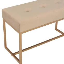 vidaXL Bankje 80 cm fluweel beige
