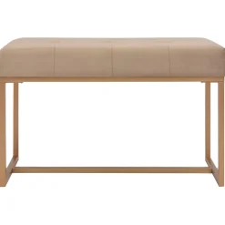 vidaXL Bankje 80 cm fluweel beige