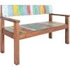 vidaXL Bankje 115 cm massief gerecycled hout
