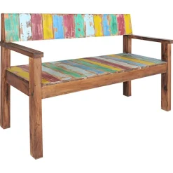 vidaXL Bankje 115 cm massief gerecycled hout