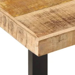 vidaXL Bankje 160 cm massief ruw mangohout en staal