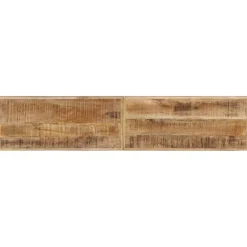 vidaXL Bankje 160 cm massief ruw mangohout en staal