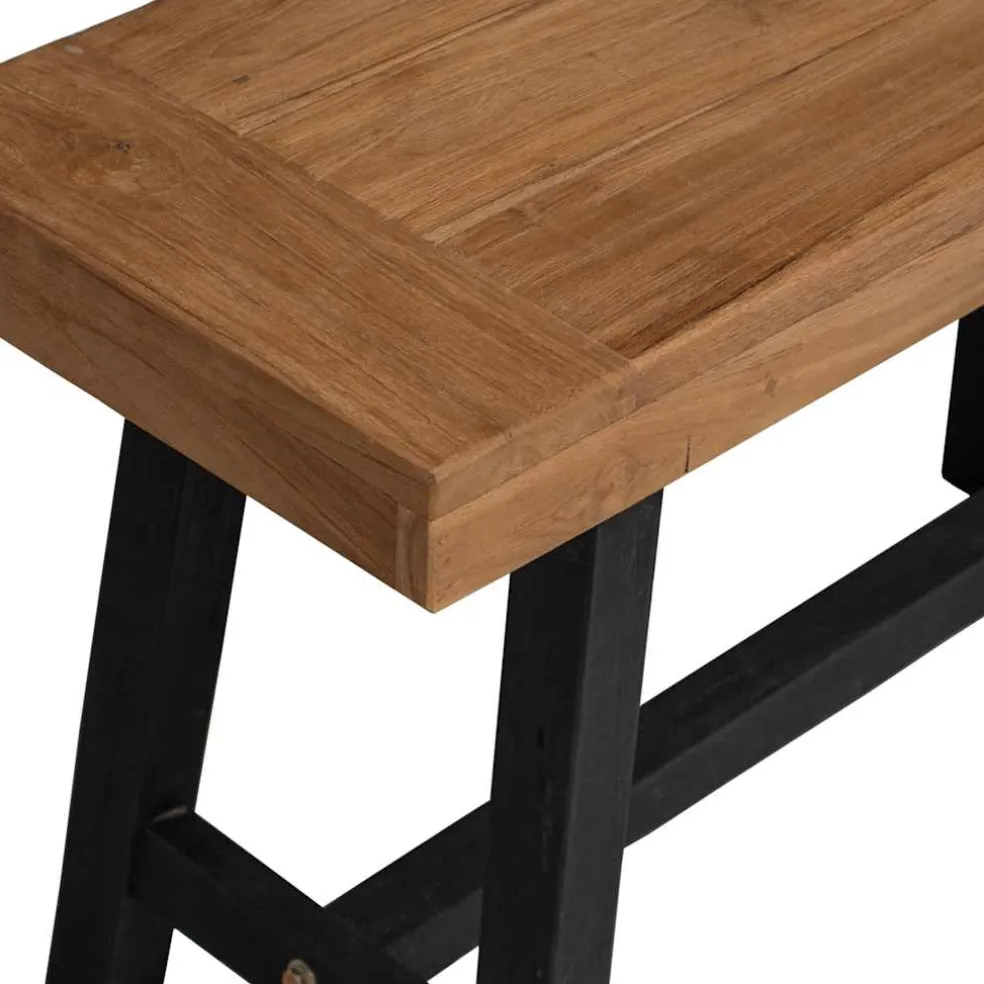 vidaXL Bankje 110 cm massief teakhout