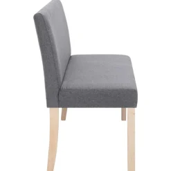 vidaXL Bankje 139,5 cm polyester lichtgrijs
