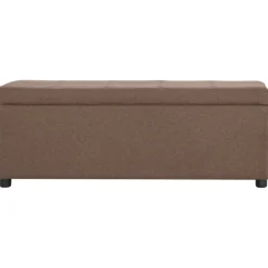 vidaXL Bankje met opbergvak 116 cm polyester bruin