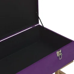vidaXL Bankje met opbergvak 105 cm fluweel paars