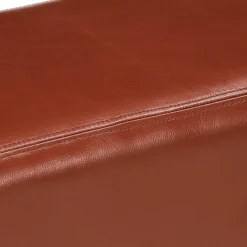 vidaXL Bankje turnbok 160 cm echt leer en massief acaciahout bruin
