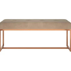 vidaXL Bankje 110x36x45 cm fluweel beige