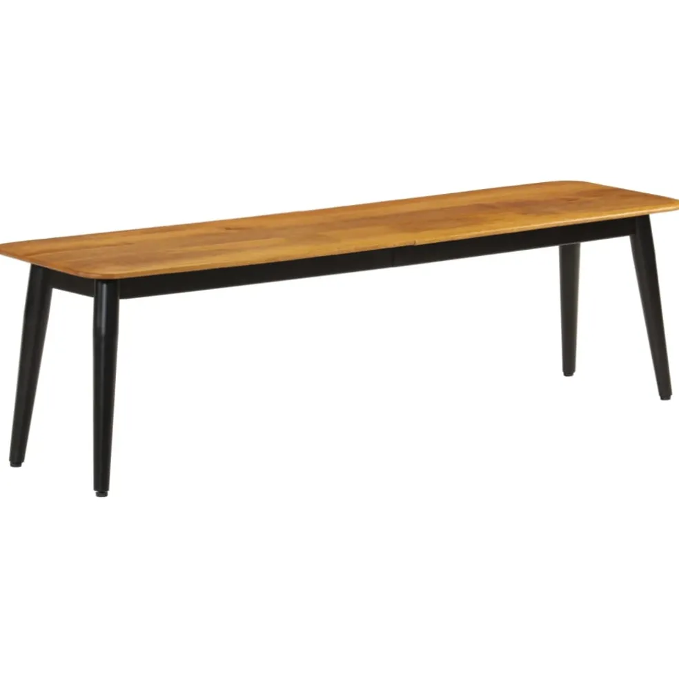 vidaXL Bankje 160x40x45 cm massief mangohout en ijzer