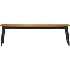 vidaXL Bankje 160x40x45 cm massief mangohout en ijzer