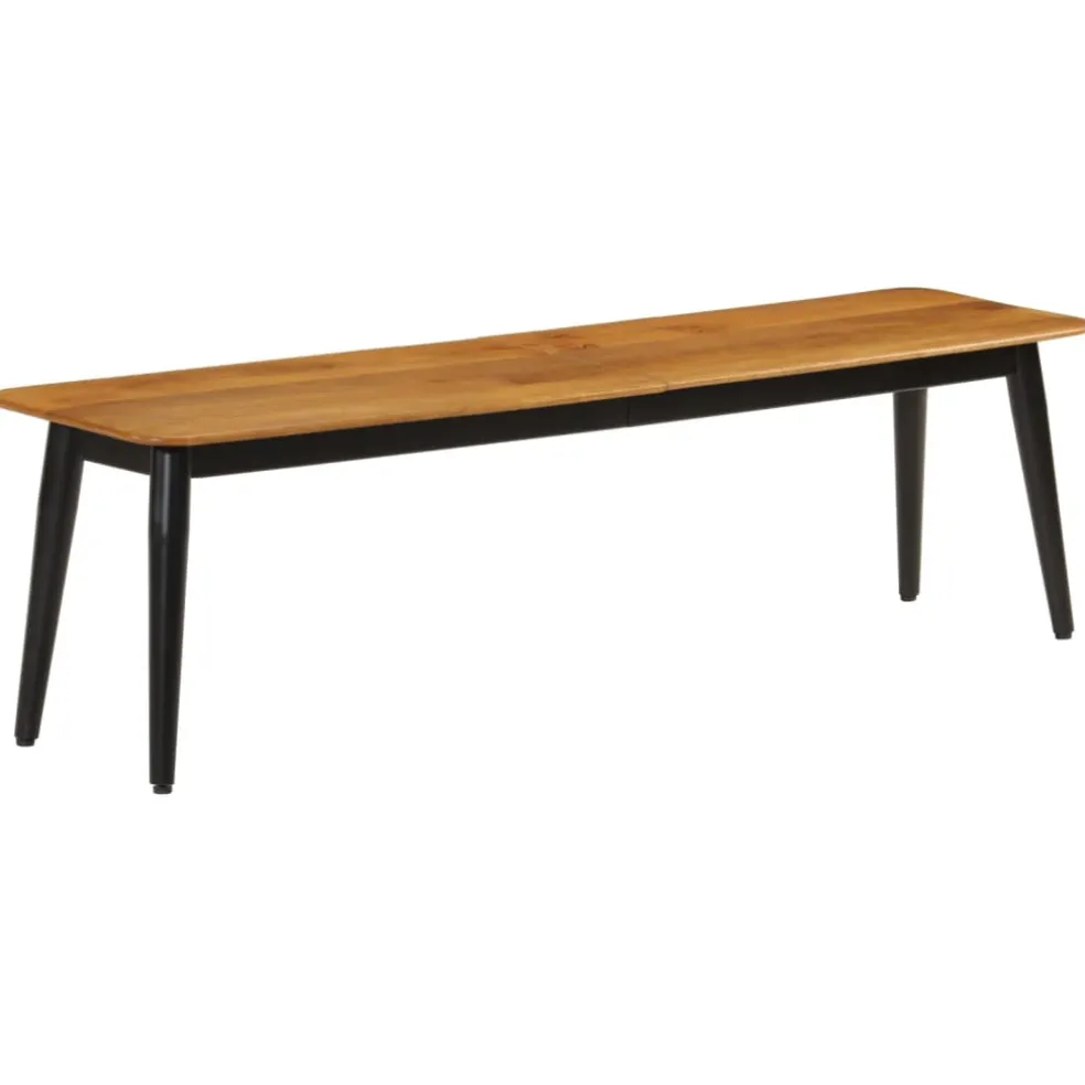 vidaXL Bankje 160x40x45 cm massief mangohout en ijzer