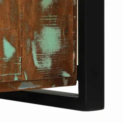 vidaXL Bank Kast Multikleur 100 x 35 x 50 cm Massief gerecycled hout