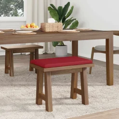vidaXL Bankkussen Kunstleer Wijnrood Diepte 35 cm