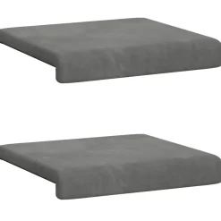 vidaXL Bankkussen 2 st fluweel Donkergrijs Diepte 35 cm