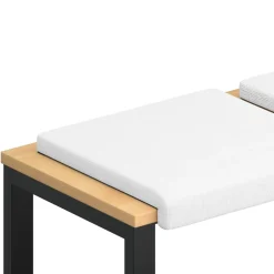 vidaXL Bankkussen 2 st Stof Wit Diepte 35 cm