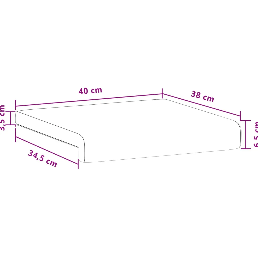 vidaXL Bankkussen 2 st Stof Wit Diepte 35 cm