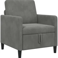 vidaXL Bank met opslag Donkergrijs 72 x 78 x 87 cm Polyester