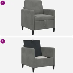 vidaXL Bank met opslag Donkergrijs 72 x 78 x 87 cm Polyester