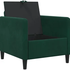 vidaXL Bank met opslag Donkergroen 72 x 78 x 87 cm Polyester