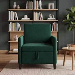 vidaXL Bank met opslag Donkergroen 72 x 78 x 87 cm Polyester