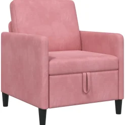 vidaXL Bank met opslag Roze 72 x 78 x 87 cm Polyester