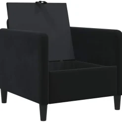 vidaXL Bank met opslag Zwart 72 x 78 x 87 cm Polyester