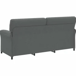 vidaXL Bank 100% polyester metalen frame MDF, Multiplex