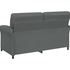 vidaXL Bank 100% polyester metalen frame MDF, Multiplex