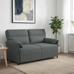 vidaXL Bank 100% polyester metalen frame MDF, Multiplex