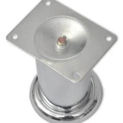 vidaXL Bankpoten rond chroom 60 mm 4 st