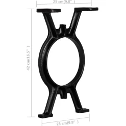 vidaXL Bankpoten 2 st O-frame gietijzer