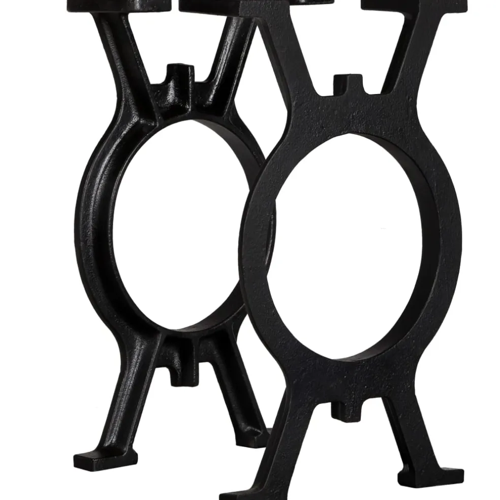 vidaXL Bankpoten 2 st O-frame gietijzer