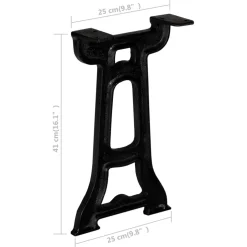 vidaXL Bankpoten 2 st Y-frame gietijzer