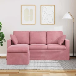 vidaXL Bank Roze 178 x 134 x 80 cm Fluweel