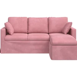 vidaXL Bank Roze 178 x 134 x 80 cm Fluweel