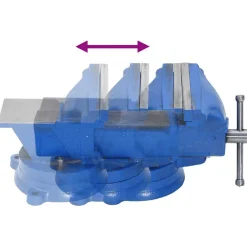 vidaXL Bankschroef 150 mm gietijzer blauw