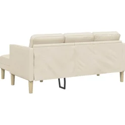 vidaXL Bankstel met kussen Linnen Polyester