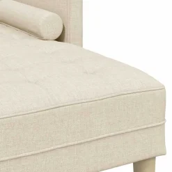 vidaXL Bankstel met kussen Linnen Polyester