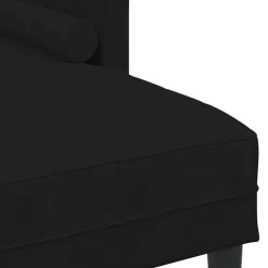 vidaXL Bankstel met kussen Zwart Polyester