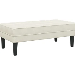 vidaXL Bankstel 2 st Crème Polyester