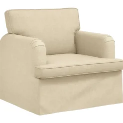 vidaXL Bankstel 2 st Crème Stof