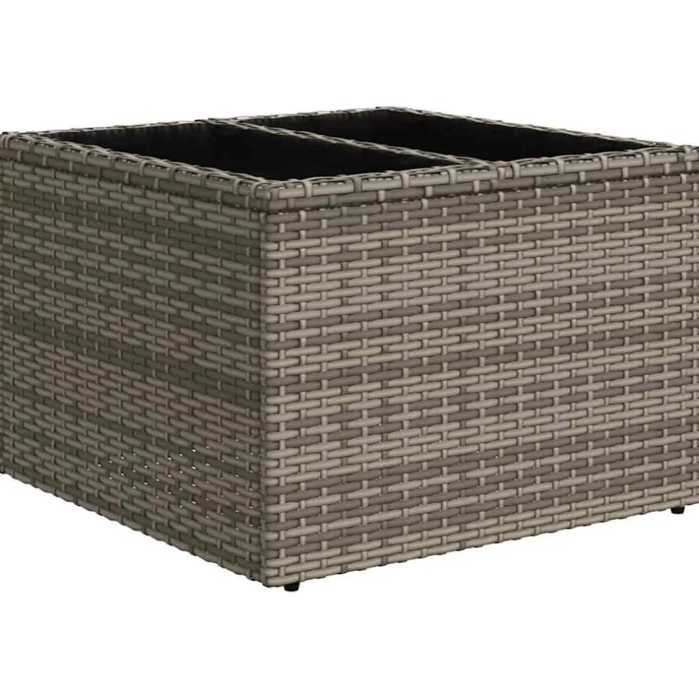 vidaXL Bankstel 8 st Grijs poly rattan