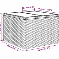 vidaXL Bankstel 8 st Grijs poly rattan