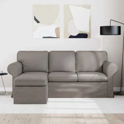 vidaXL Bank Taupe 195 x 138 x 80 cm Stof