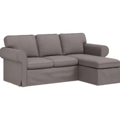 vidaXL Bank Taupe 195 x 138 x 80 cm Stof