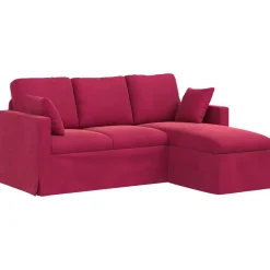 vidaXL Bank Wijnrood 178 x 134 x 80 cm Fluweel