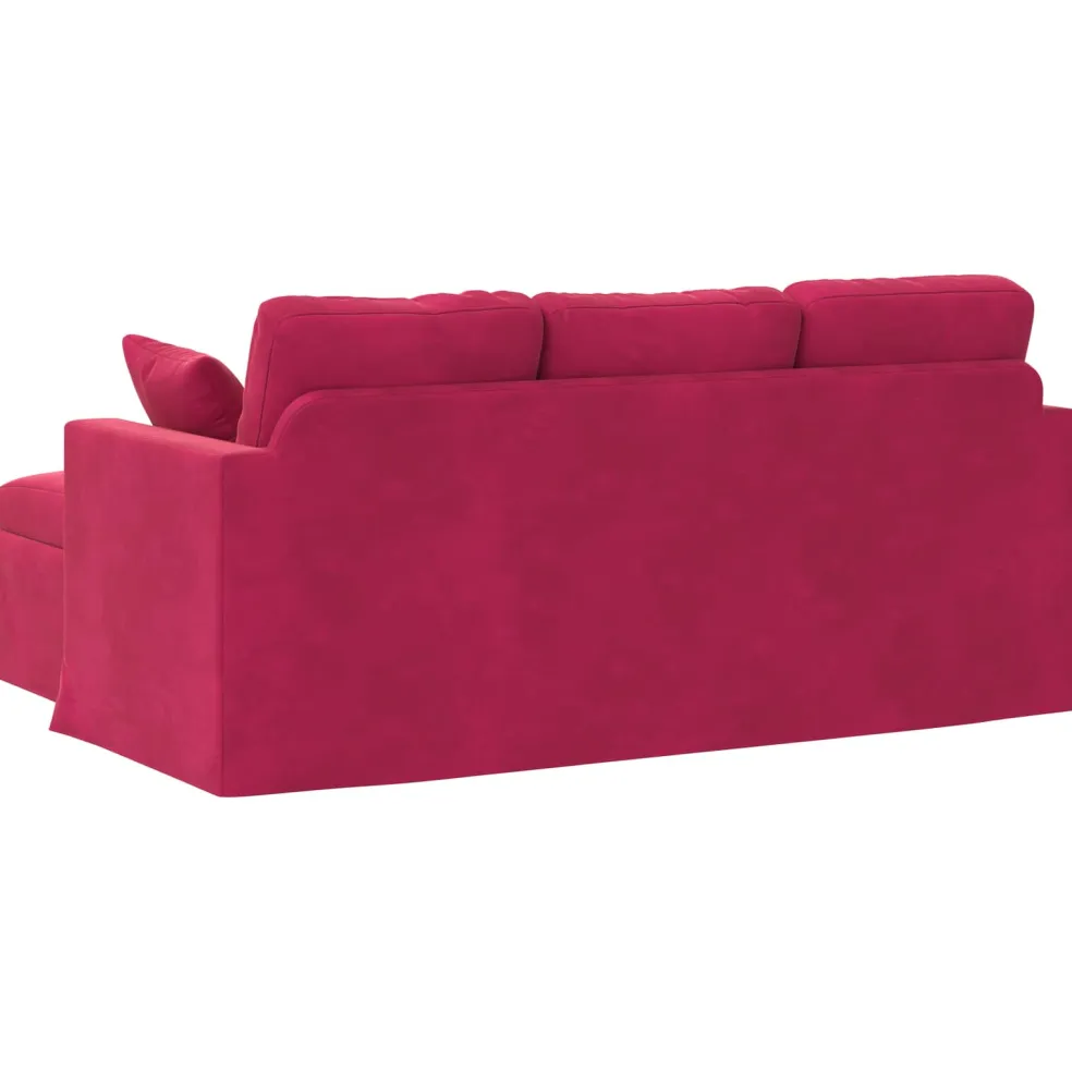 vidaXL Bank Wijnrood 178 x 134 x 80 cm Fluweel
