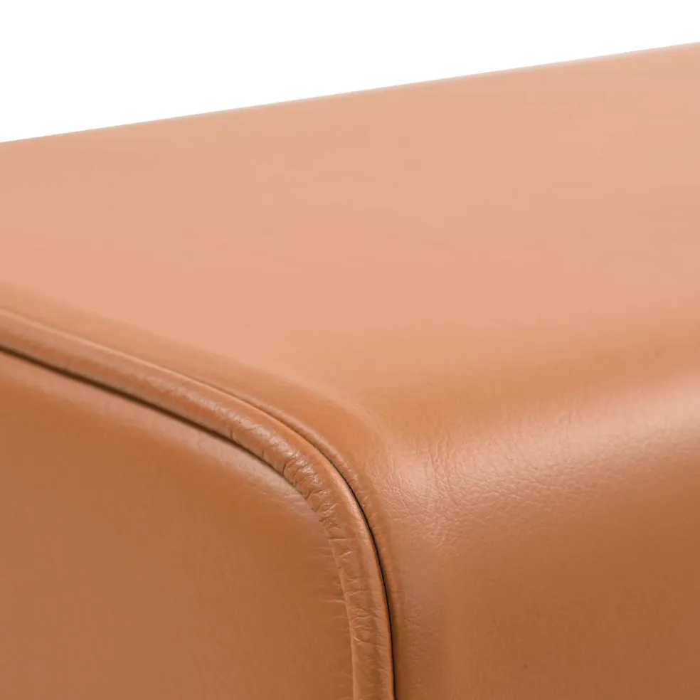 vidaXL Bank 60 x 30 x 45 cm Echt Leer Bruin